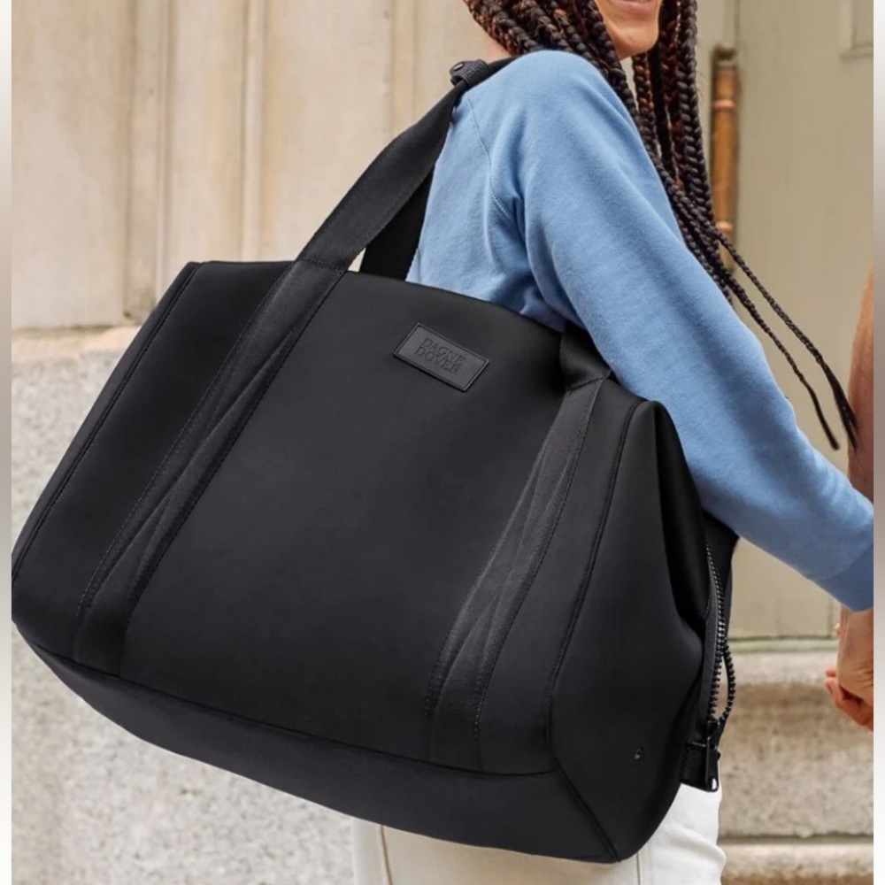 Dagne Dover Landon Neoprene X-Large black carryall duffle bag
